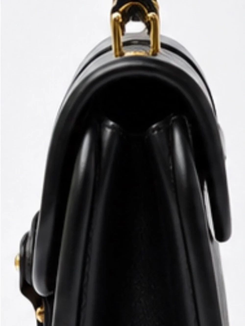 Louis Vuitton Black Leather Top-Handle Satchel with Gold Hardware